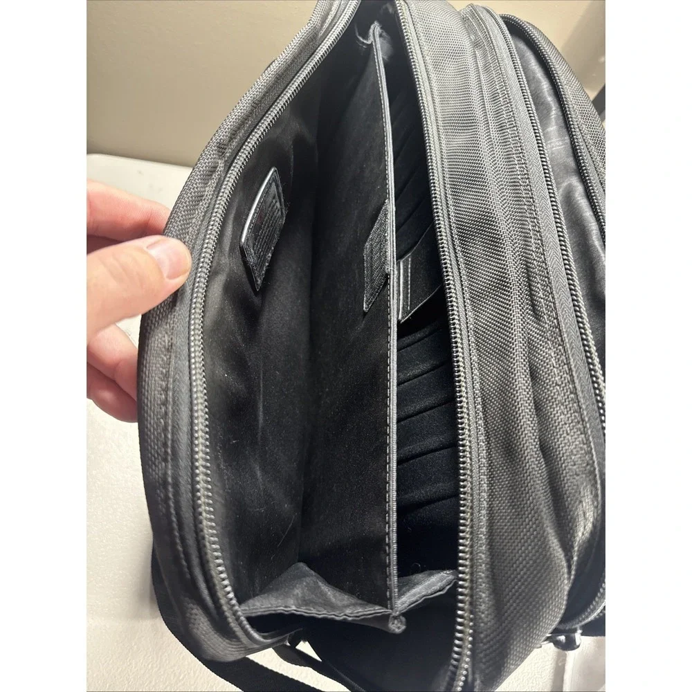 Tumi Alpha Nylon Leather Travel Laptop Briefcase 16